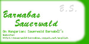 barnabas sauerwald business card